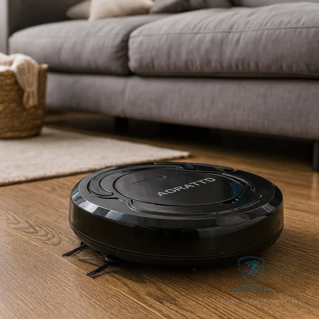 Aspirador De Pó Robô 3 Em 1 Varre Aspira Limpa Praticci Preto Bivolt Agratto Aar01i-04 5v