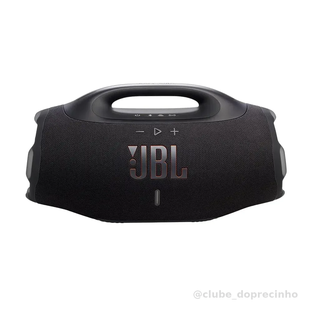 JBL, Caixa de Som, Boombox 4, Bluetooth, Som JBL Pro, AI Sound Boost, Graves Personalizáveis, Bateria de até 34h, IP68, Áudio Lossless – Preta