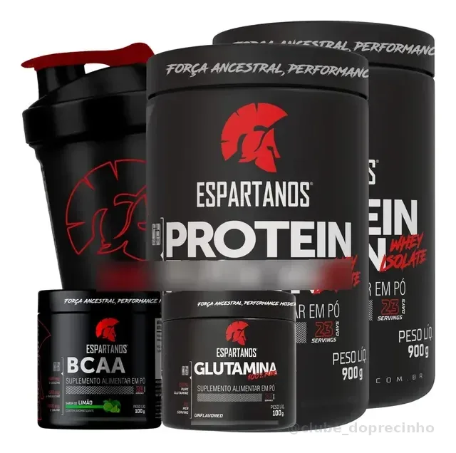 Kit 2x Protein Fusion Whey Isolado + Bcaa + Glutamina + Copo