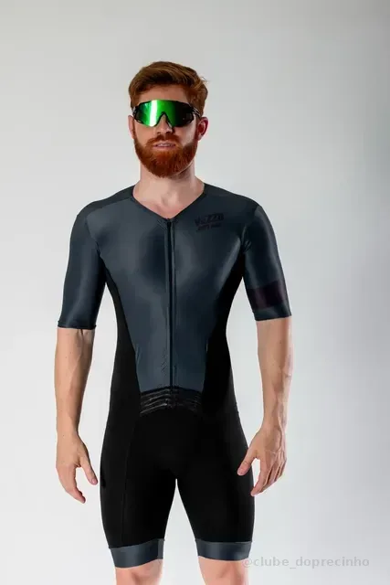 Macaquinho Carbon Unissex Triathlon Corrida Vezzo Uv 50