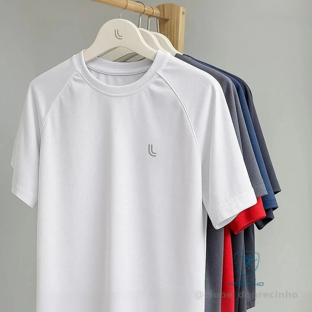 Camiseta Masculina Dry Fit Academia Básica Fitnes Lupo