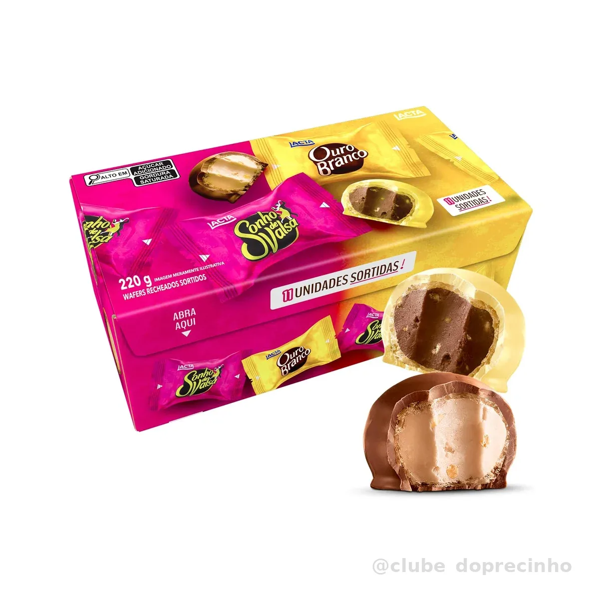 Caixa Sonho de Valsa e Ouro Branco Sortidos 220g