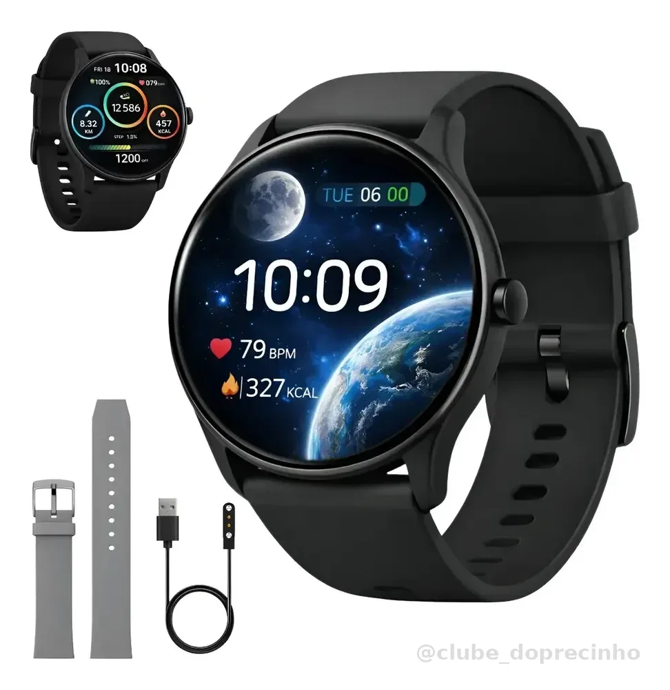 Relógio Smartwatch Inteligente Masculino Ip68 À Prova D'água Notificações Chamadas Bluetooth Saúde Monitoramento De Sono E Esportes Mzcell