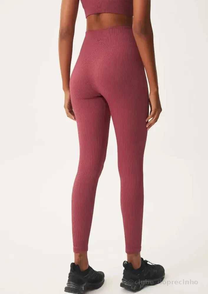 Calça Legging Feminina Hering Vermelho Escuro Batik 36