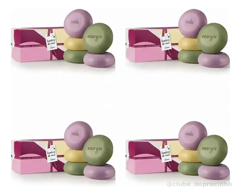 Kit 4 Caixas Sabonetes Sortidos Natura Tododia: 5un 90g Por Caixa + Sacola P