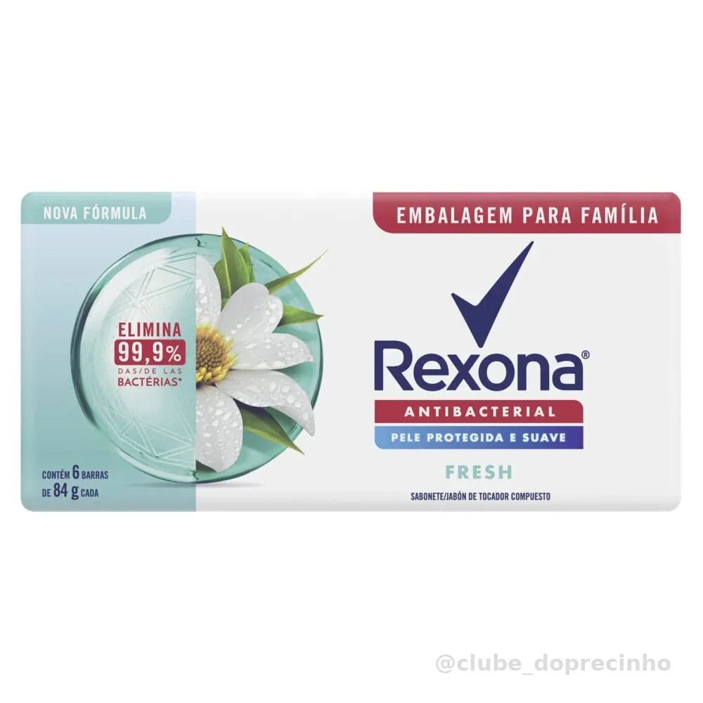 Rexona Sabonete Em Barra Fresh Pack 6 84G