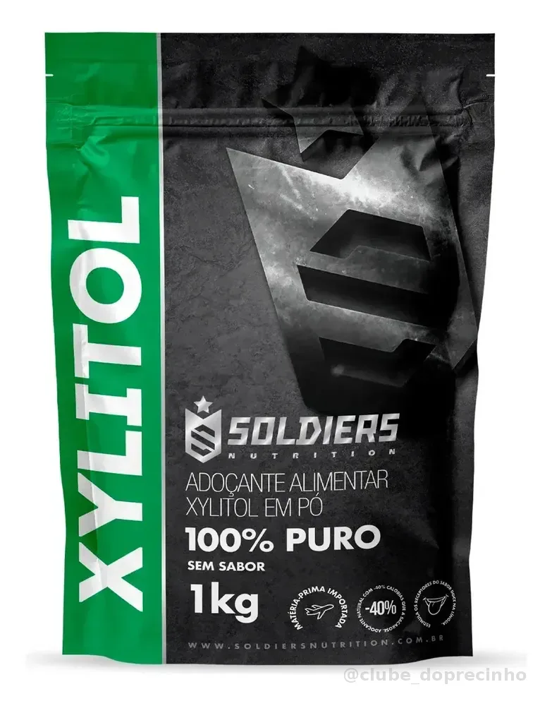 Xylitol 1kg 100% Puro Soldiers Nutrition Natural
