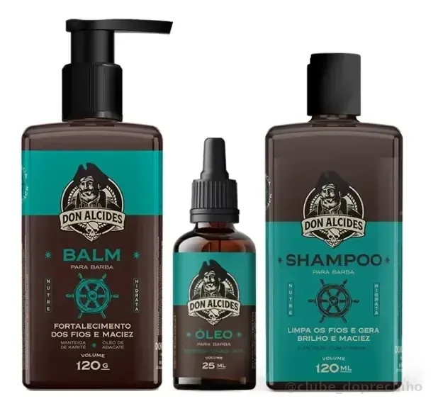 Kit Barba Perfeita - Hidratação Nutrição Maciez Calico Jack