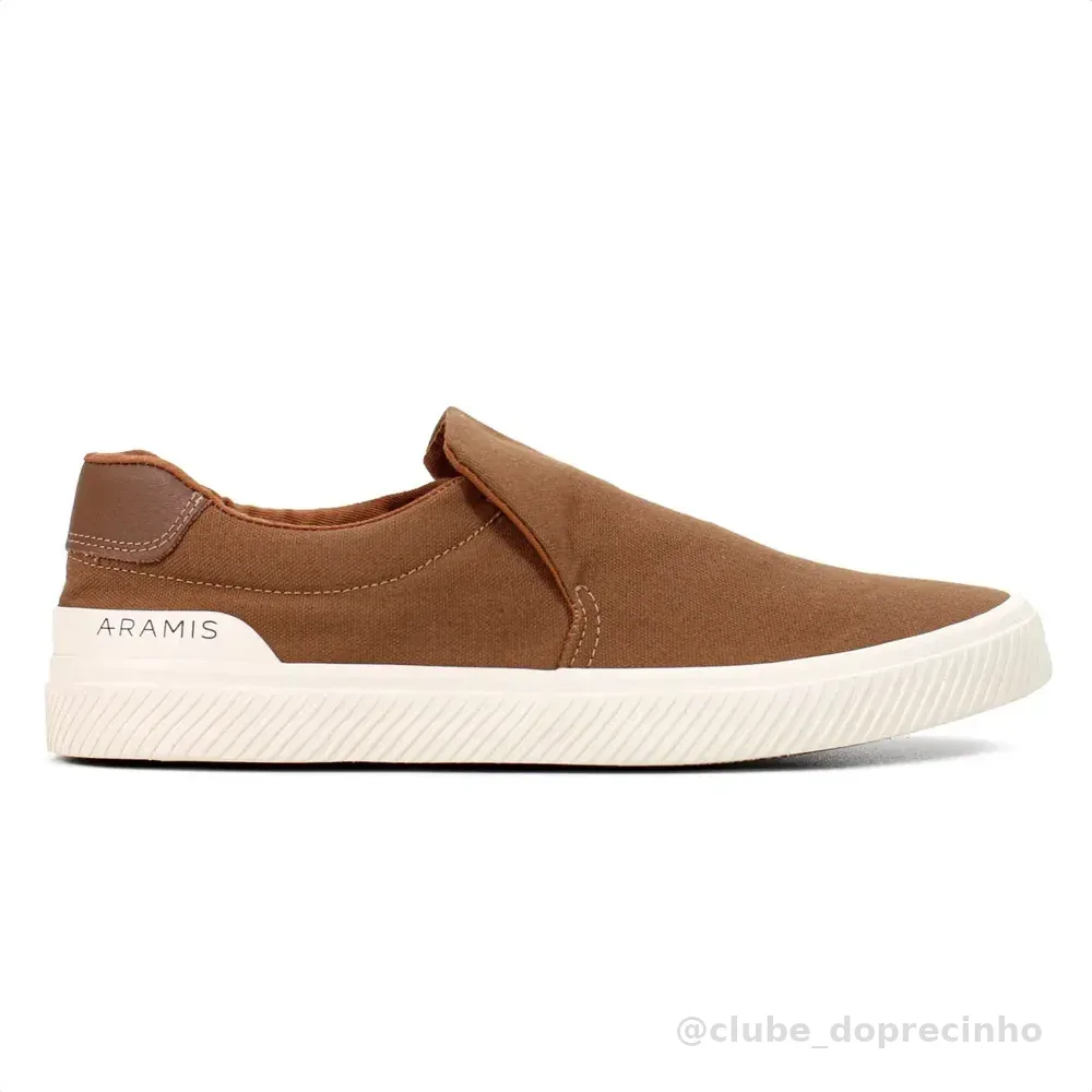 Tênis Masculino Casual Aramis Daily Slip Confortável Moderno Marrom Caramelo 40 Br