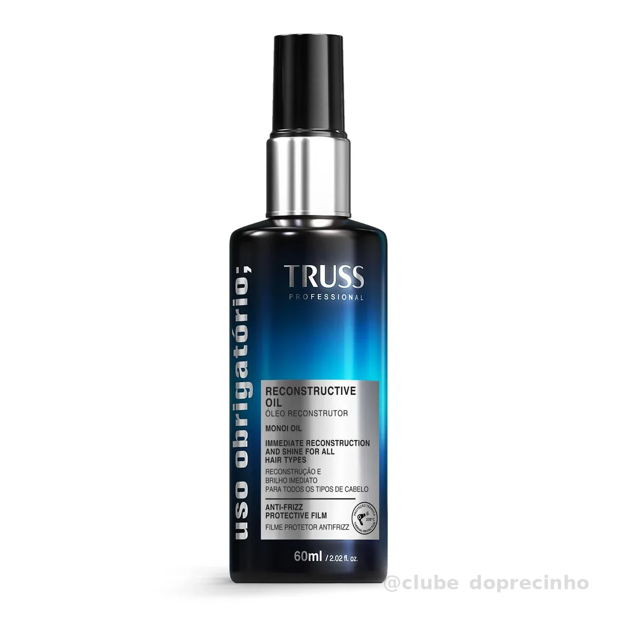 Truss Óleo Reconstrutor Uso Obrigatório | Tratamento Capilar para Brilho, Reconstrução e Proteção | 60ml