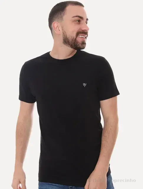Camiseta Calvin Klein Jeans Light Omega Logo Preta Original