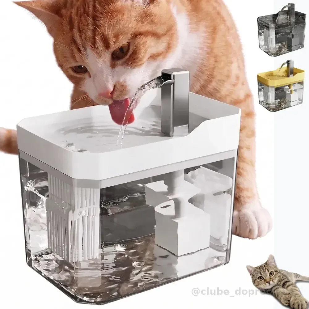 Fonte De Agua Para Gato Cachorro Bebedouro Automático Bivolt 127/220v Branco