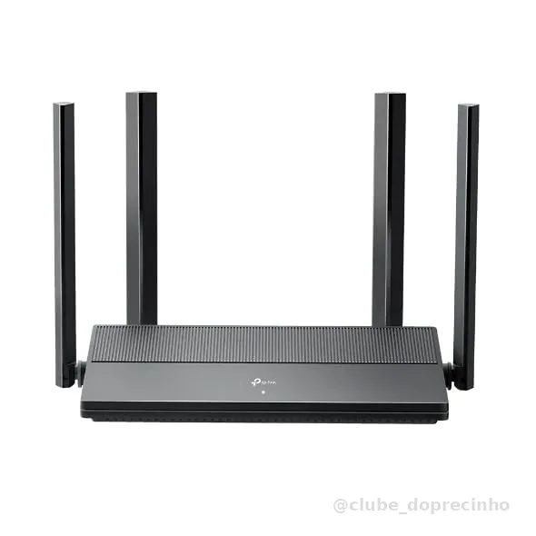 TP-Link EX1500 Roteador Wi-Fi 6 AX1500 banda dupla, 4 portas gigabit, cobertura até 140 m², 60 dispositivos, configuração em 3 etapas, EasyMesh, baixa latência