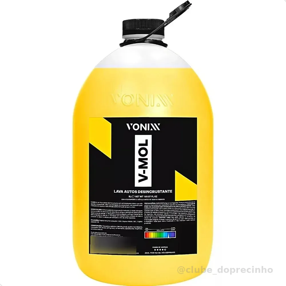 Vonixx V-Mol 5L Desengraxante Automotivo Remove Lama Graxa