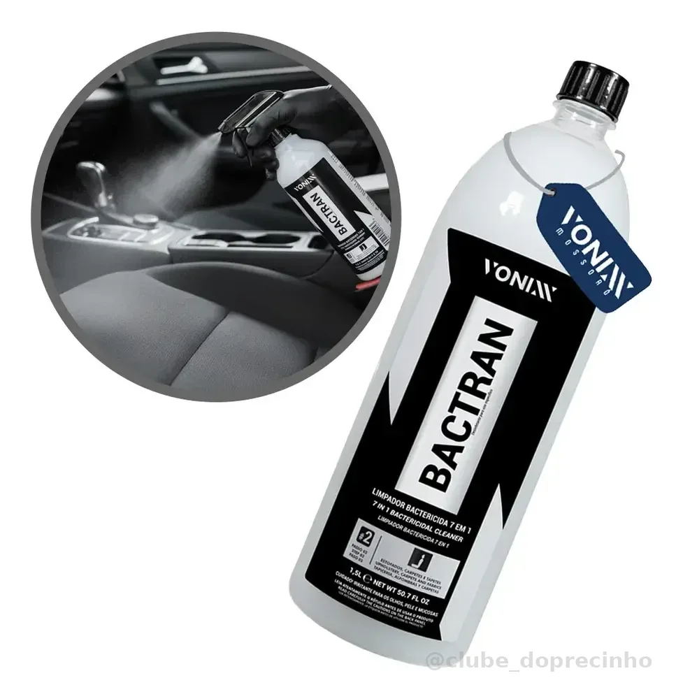 Bactran 1,5L Vonixx Limpa Estofados E Carpetes Automotivos