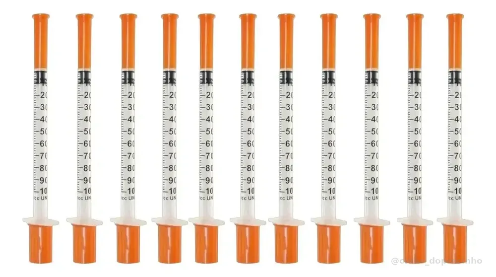 Seringa Insulina 1ml Agulha Fixa 8x0,30 - 10 Unidades 1 Ml