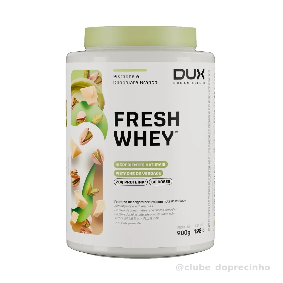 FRESH WHEY 900G - PISTACHE E CHOCOLATE BRANCO