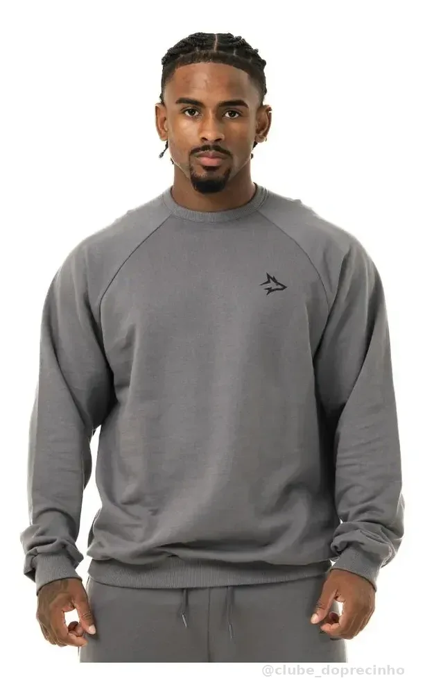 Moletom Masculino New Lupus Inverno Alpha M Cinza