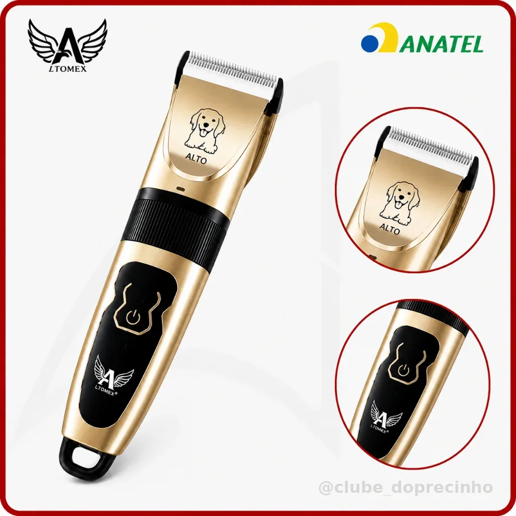 Aparador de Pelos Pet Profissional Altomex Recarregável Premium