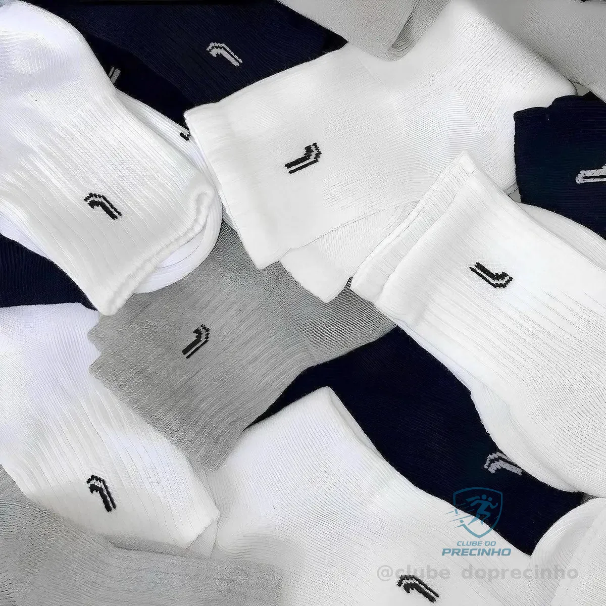 Kit 9 Pares Meias Cano Médio Algodão Masculino Original Lupo