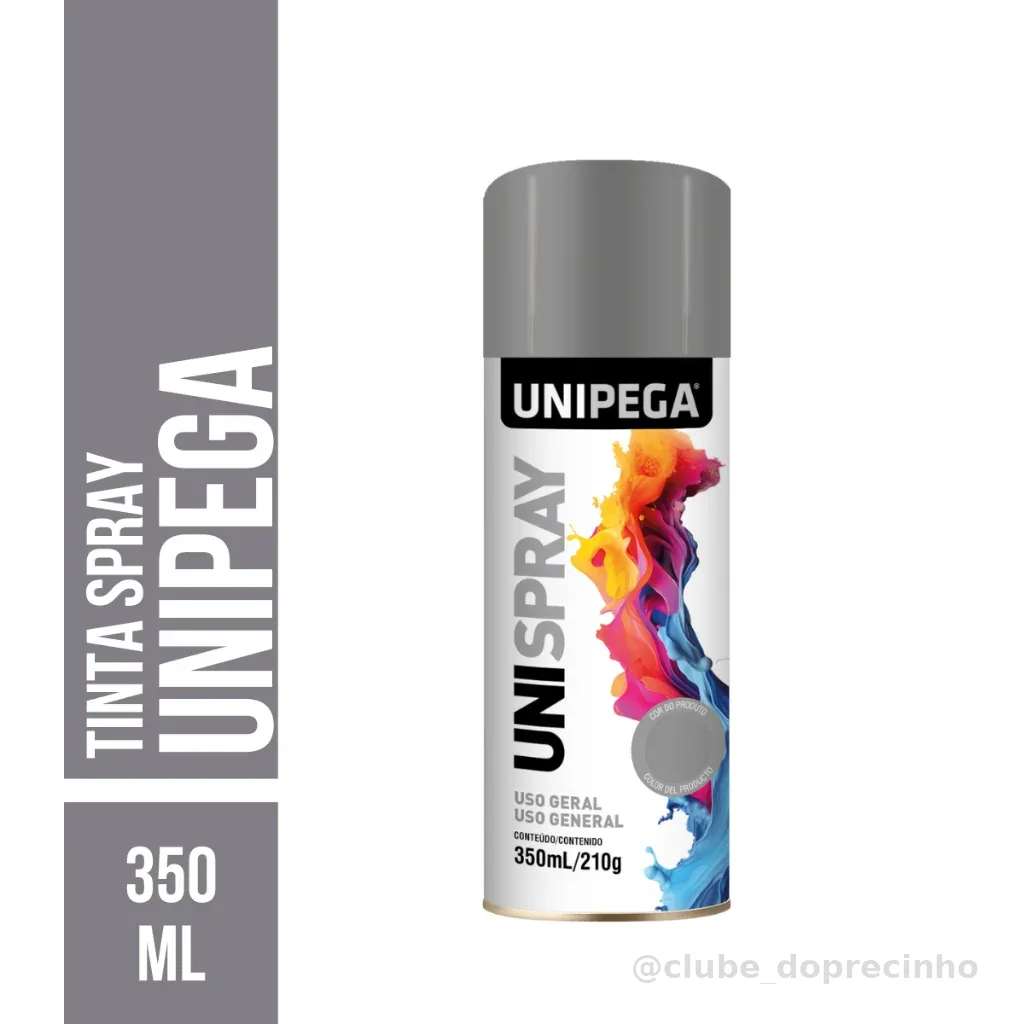 Tinta Spray Madeira Metal Automotivo Plástico Uso Geral 350ml Unipega