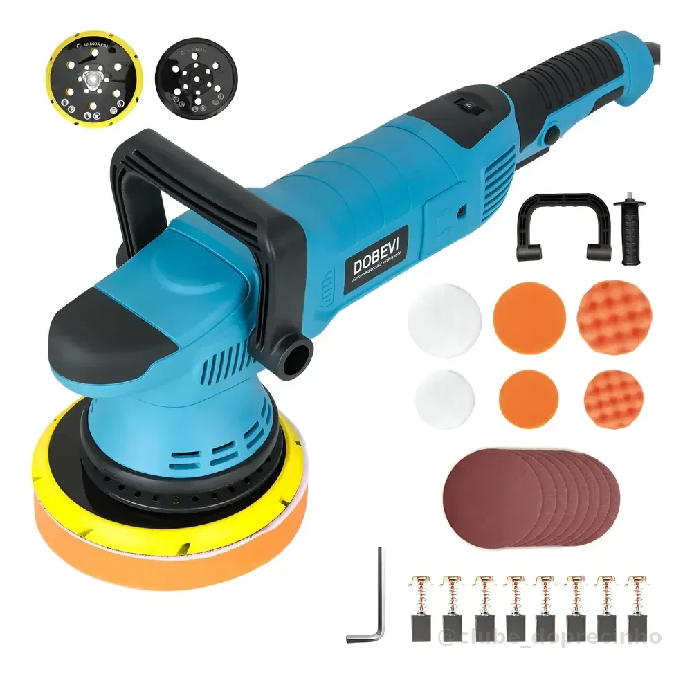 Politriz Eletrica Roto Orbital 15mm 5 E 6 Pol 1600w Dobevi Azul 127v