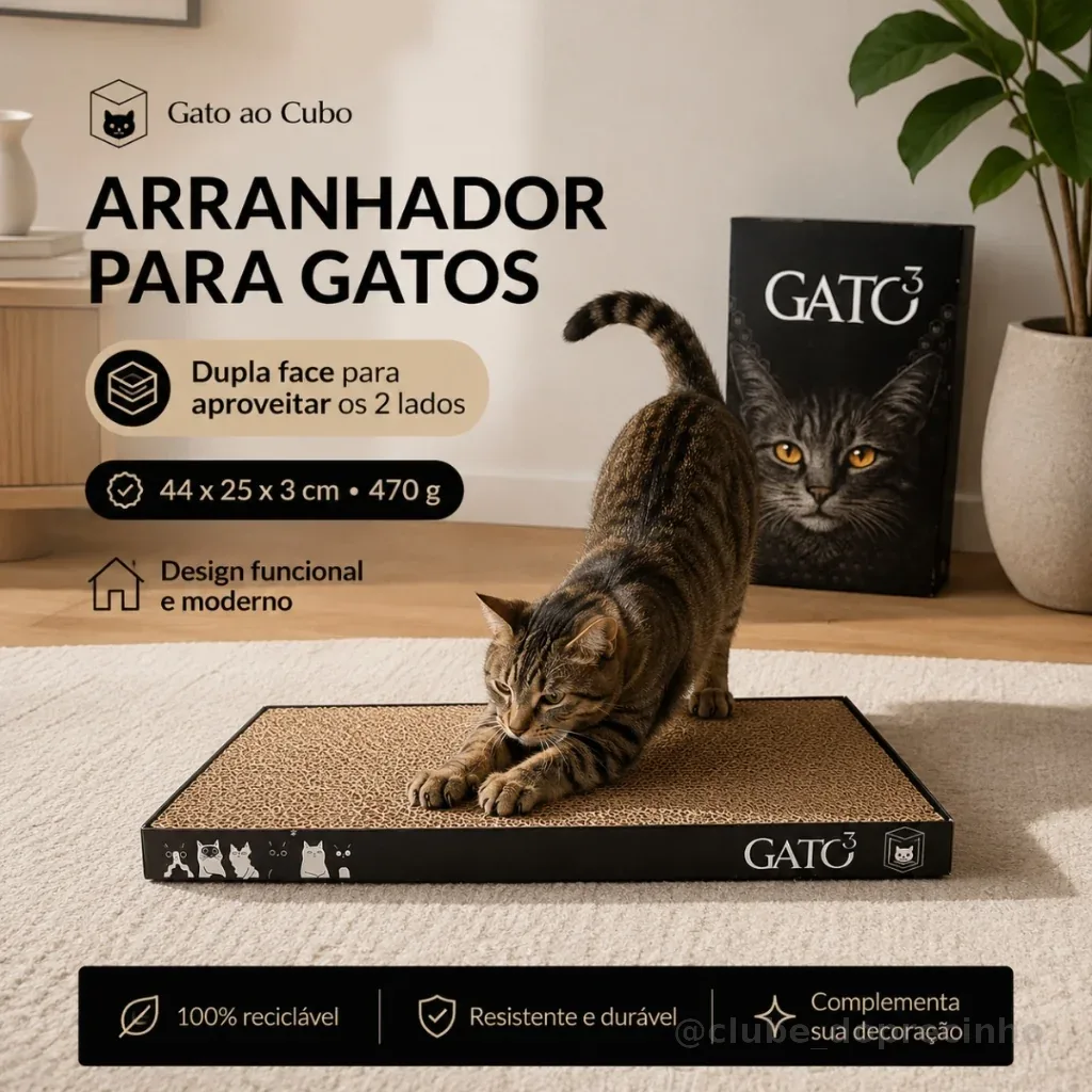 Arranhador Gato Papelão Dupla Face Pet Antiestresse Sofá Móveis