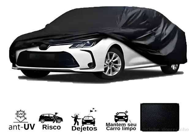 Capa Cobrir Carro 100% Forrada Impermeável Couro Anti-gato