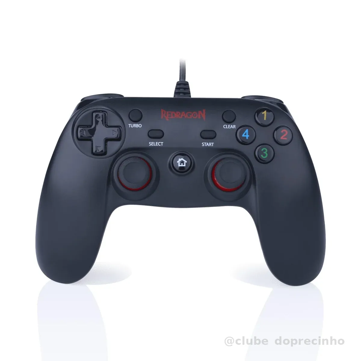 Controle Gamer Redragon Saturn Preto USB com Vibração G807