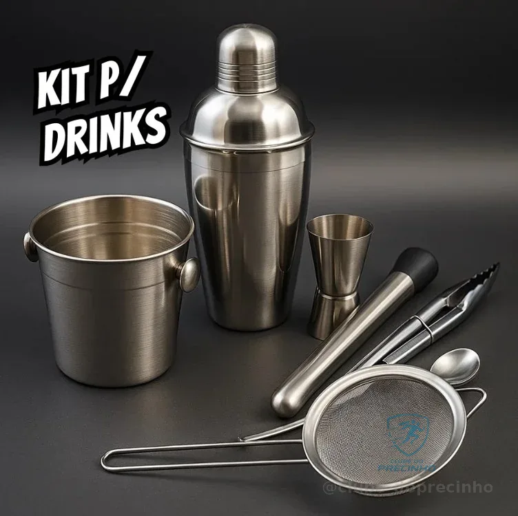 Coqueteleira Bar Man Profissional Inox Drink Caipirinha Bar Cor Prateado - Sayonara