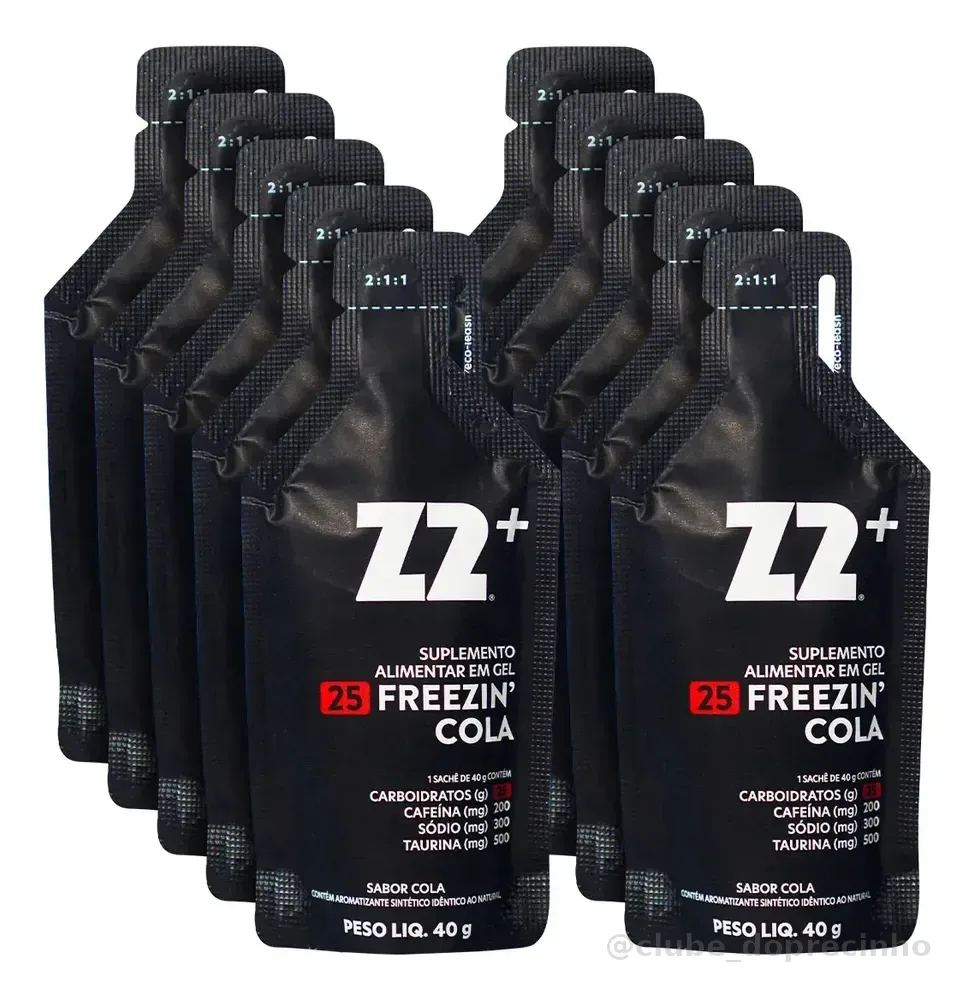 Energy Gel Z2+ Freezin Cola Box 10un Sachê 40g Cafeína
