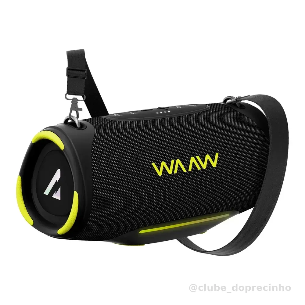 Caixa Som Portátil Boombox Waaw Boom 150 80w Ipx7 Até 35h Autonomia