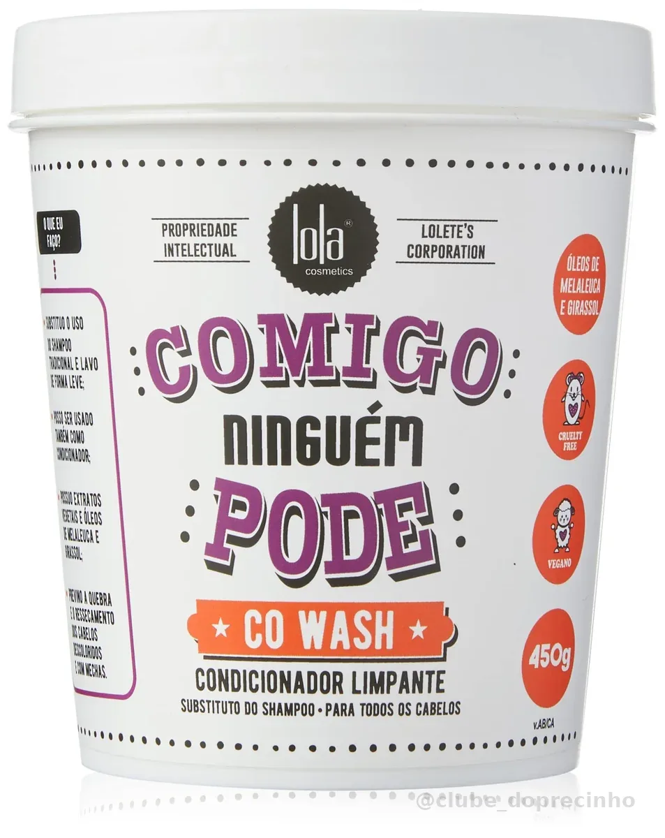 Comigo Ninguém Pode Condicionador Limpante 450g, Lola Cosmetics