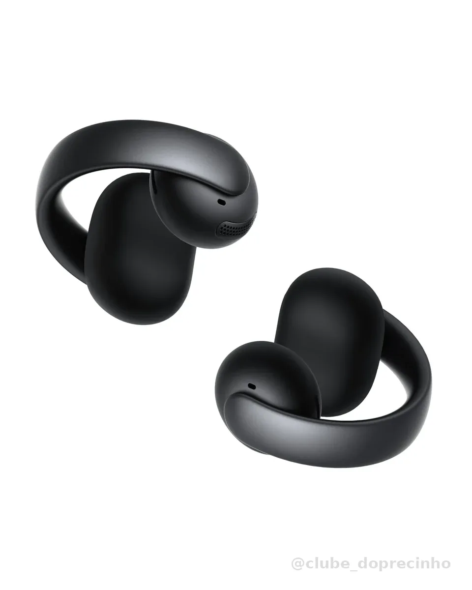 soundcore AeroClip da Anker, Fones de Ouvido Bluetooth Abertos e Esportivo | Clip-On, Conforto Adaptativo, Chamadas Claras 4 Mics IA, Ajuste Estável, Drivers 12mm Graves Potentes, Open-Ear