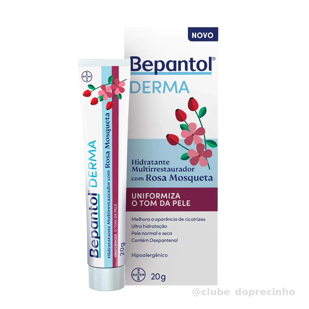 Bepantol Derma Rosa Mosqueta Hidratante Multirrestaurador 20g