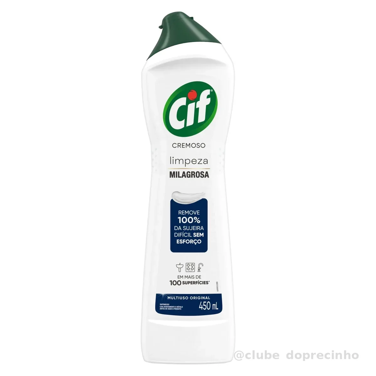 Cif Cremoso Limpeza Milagrosa Remove 100% Da Sujeira 450 Ml
