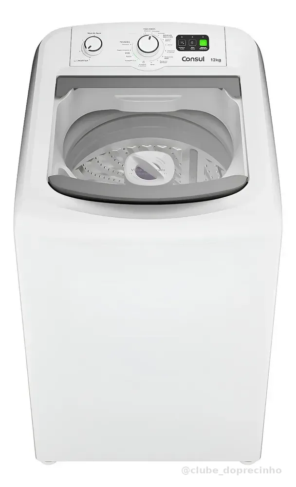 Máquina De Lavar Branca Consul 12kg Com Dosagem Econômica E Cor Branco 110v