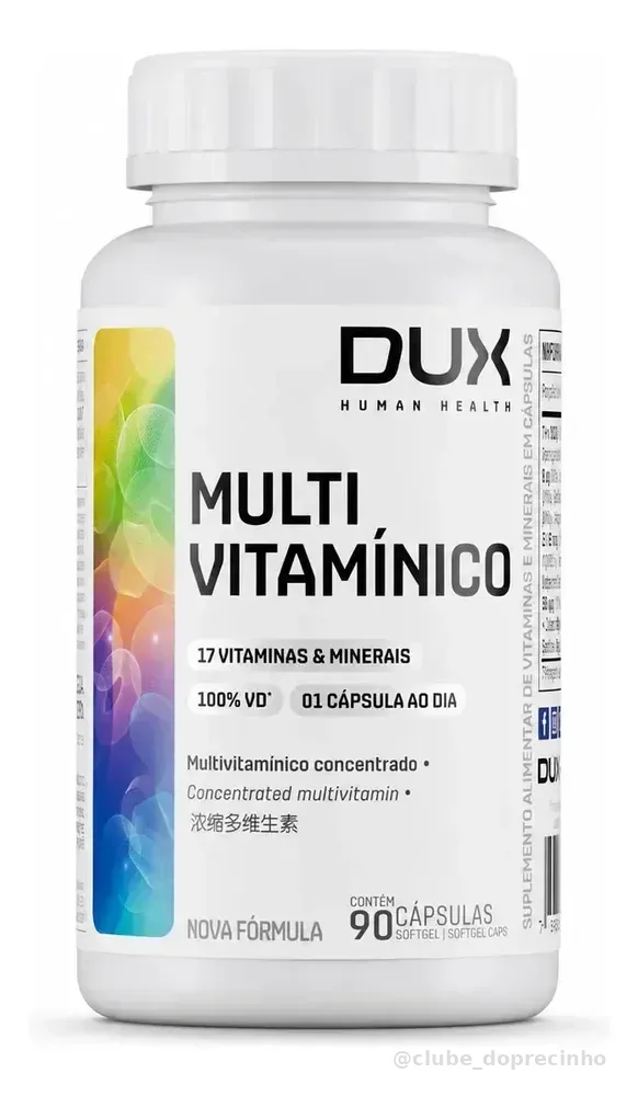 Multivitaminico Dux 90 Capsulas Sem Sabor