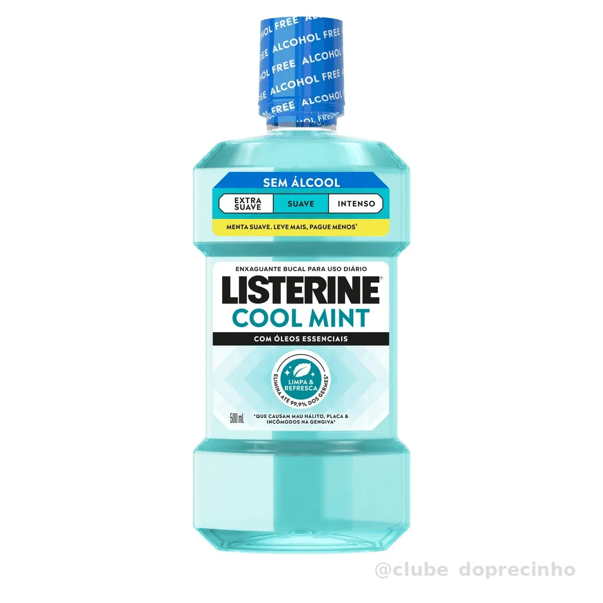 Listerine Cool Mint Enxaguante Bucal Sem Álcool, 500mL