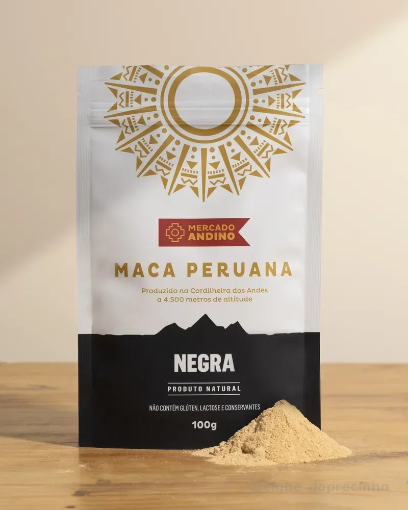 Maca Peruana Negra Pó 100g - Mercado Andino Maca Peruana Negra