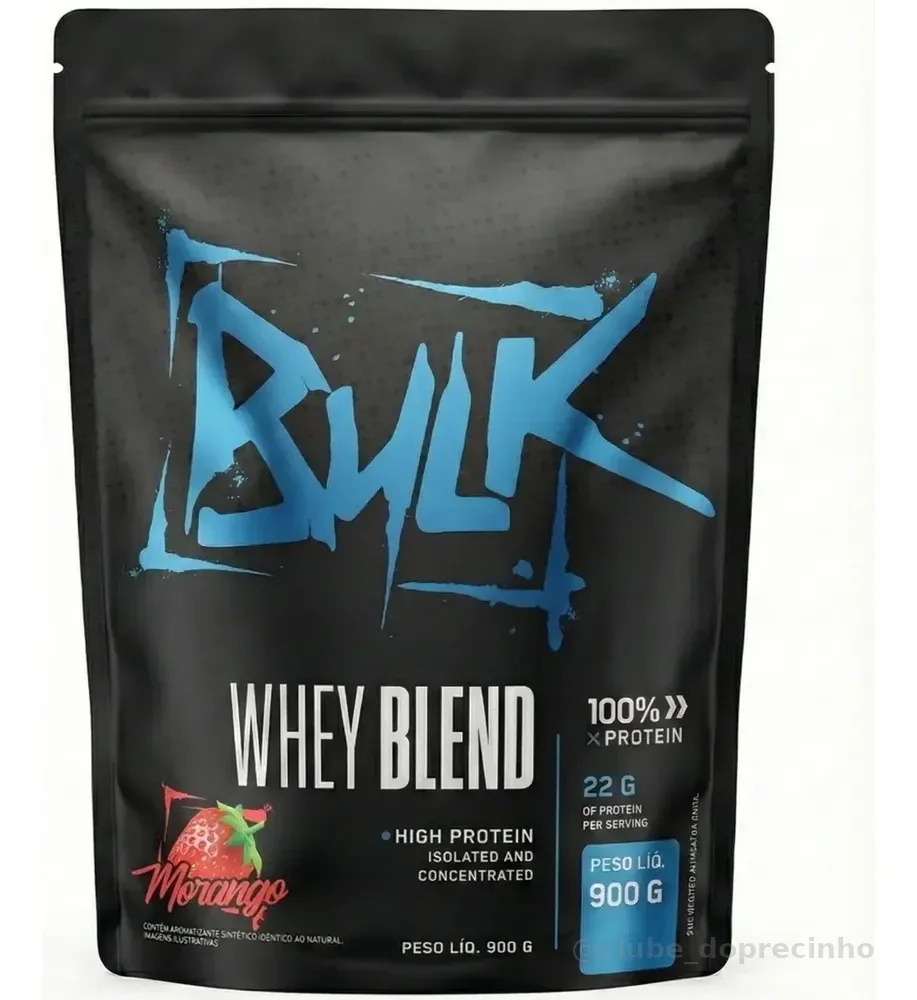 Whey Protein Blend Morango 900g Bulk Nutrition