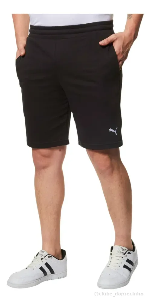 Bermuda Masculina Essentials 10 Puma Preto Geométrico G