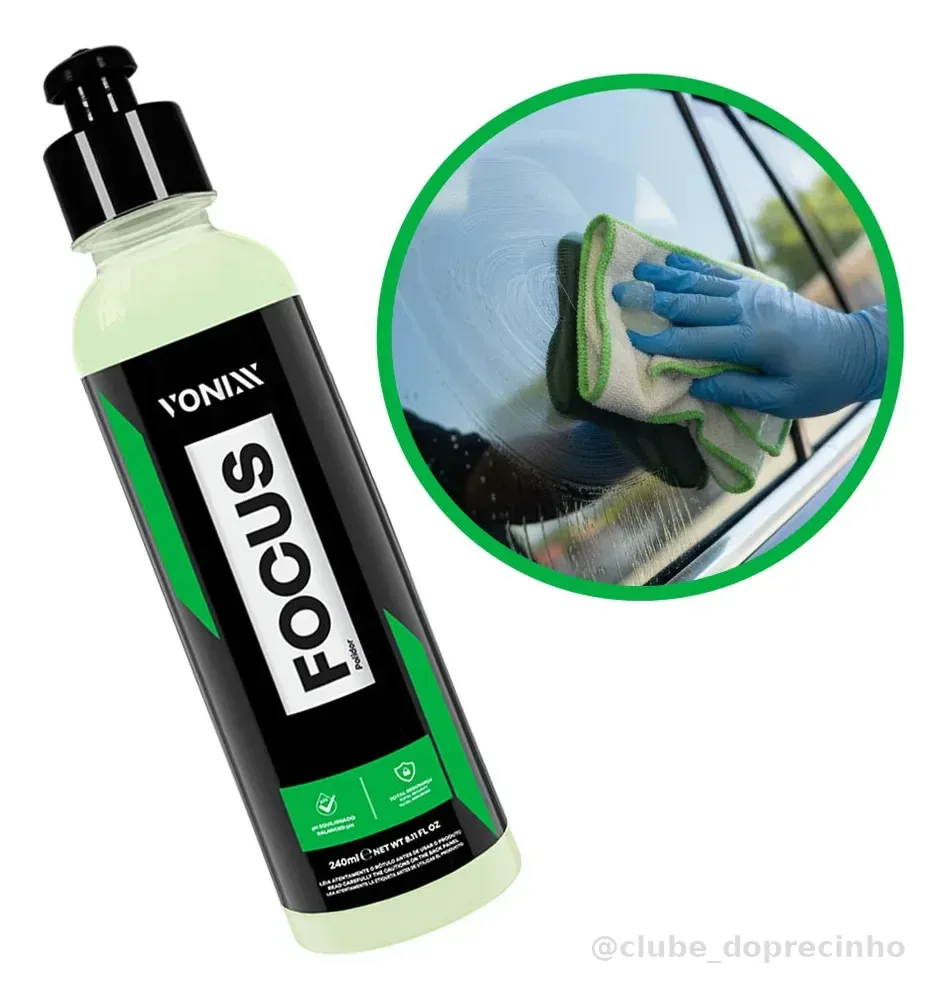 Removedor Marcas de Água Vidros Automotivos Focus Vonixx 240ml