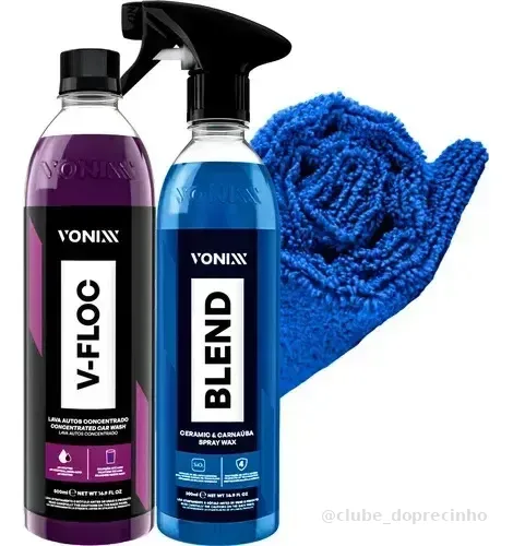 Cera Spray Vonixx Blend Carnaúba + Shampoo Automotivo V-Floc 500ml