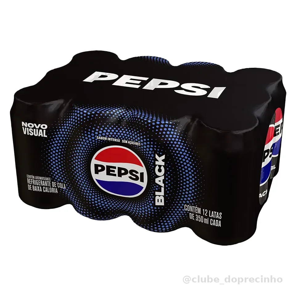 Refrigerante Pepsi Zero BLACK, Lata 350Ml Pack (12 Unidades)