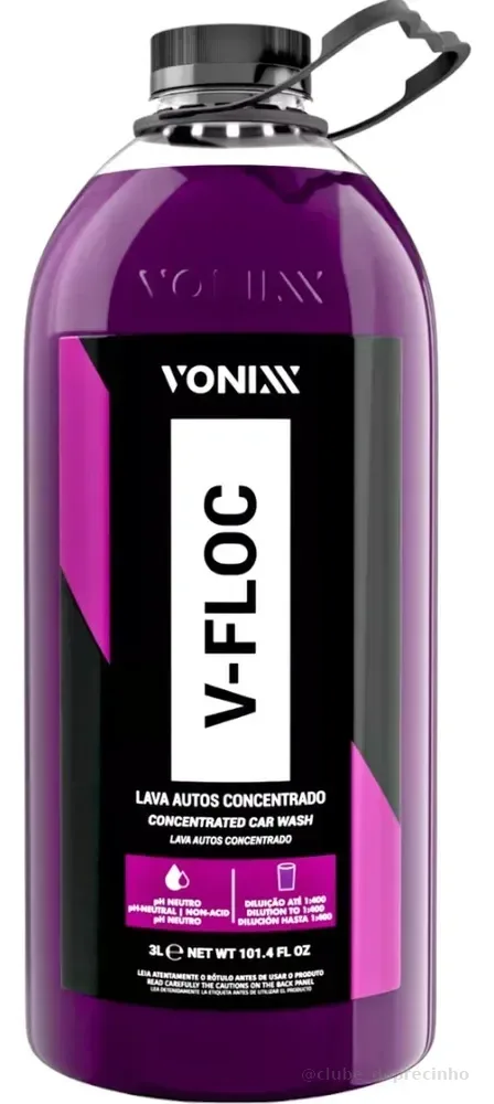 V floc Shampoo Automotivo Neutro Concentrado 3L Vonixx