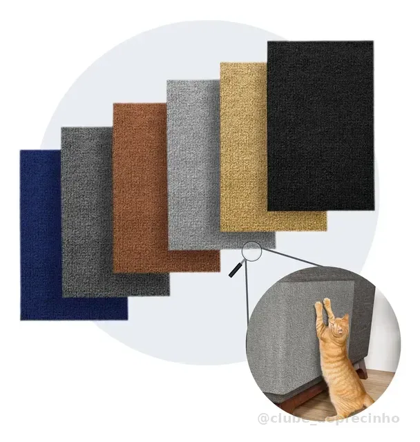 Kit 2 Arranhador Gato Protetor Sofá Adesivo Parede 50x30cm