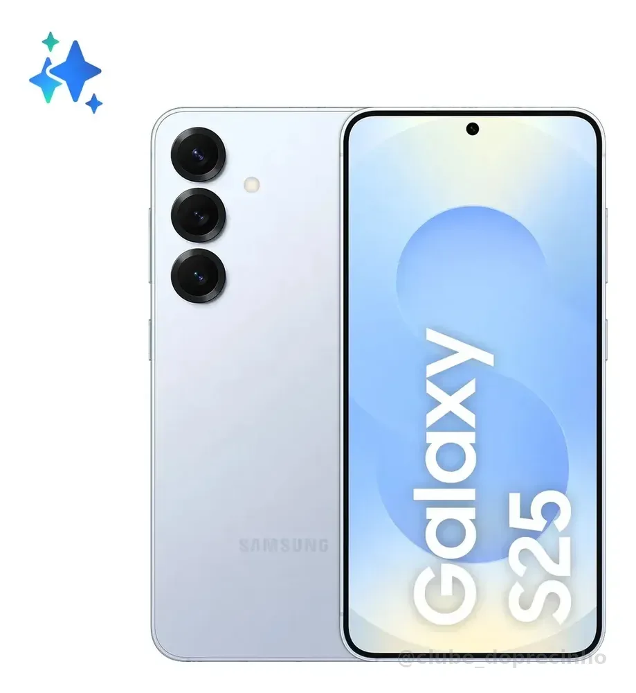 Samsung Galaxy S25 5G, 256GB, 12GB, Câmera Tripla - Azul claro