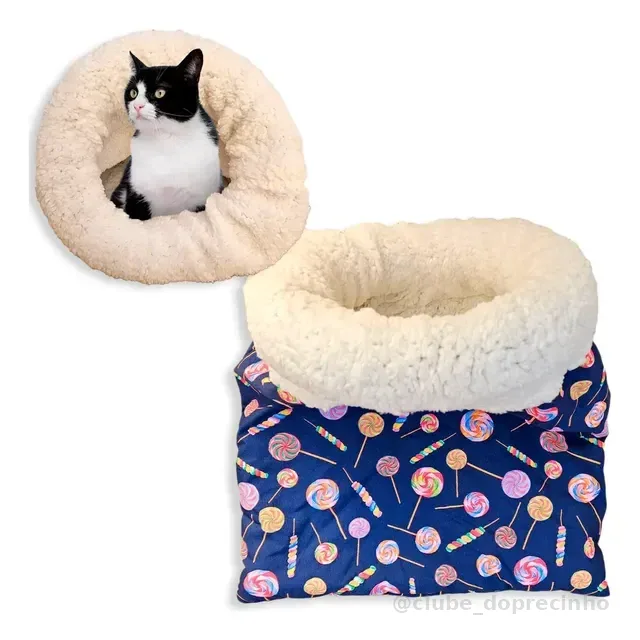 Cama Toca Para Gatos Saco De Dormir Caminha Confortável Pet