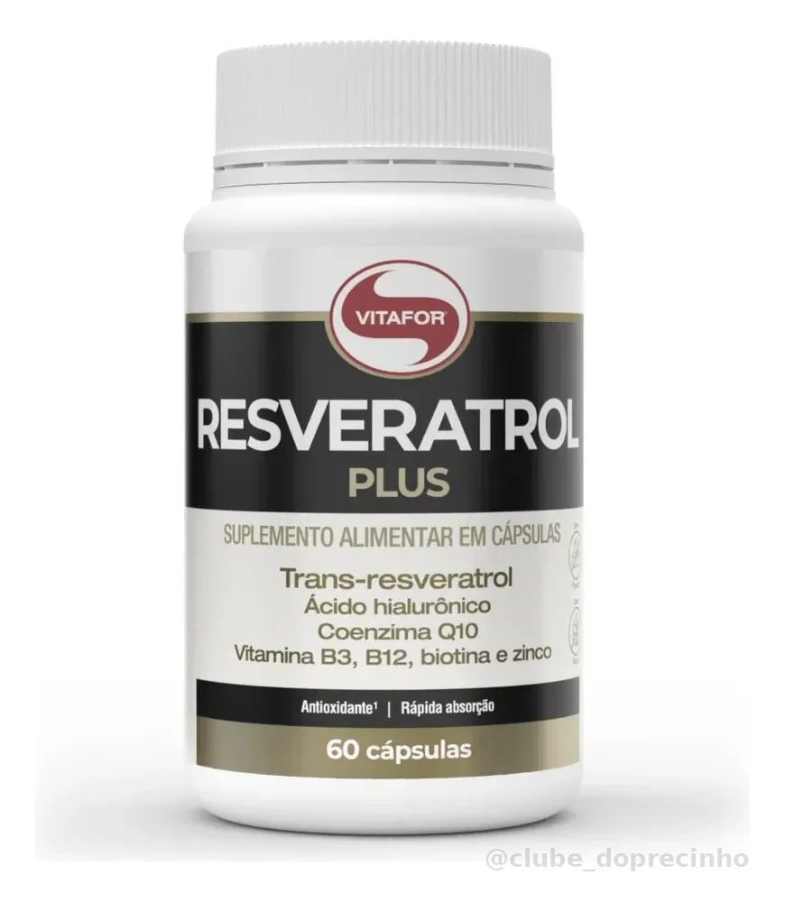 Resveratrol Plus 60 Cápsulas Vitafor Sem Sabor